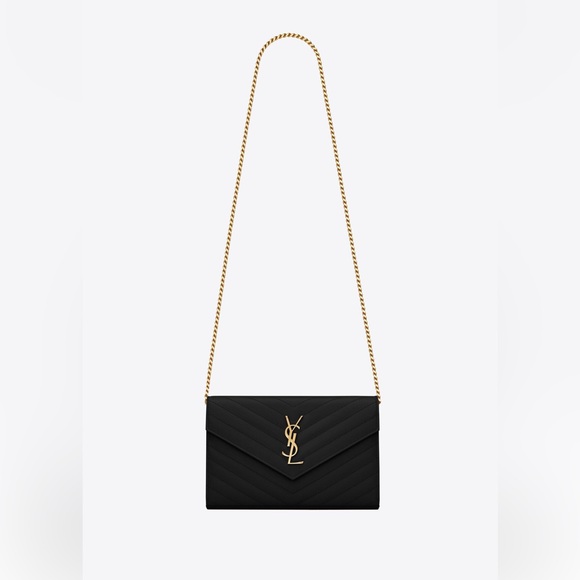 COPY - CLASSIC CASSANDRE CHAIN WALLET IN GRAIN DE POUDRE LEATHER - Picture 1 of 4